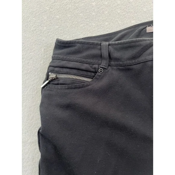 Maurices Womens Medium (30x24) Knit Ankle Stretch Zip Casual Dress Pants Black - Picture 3 of 7